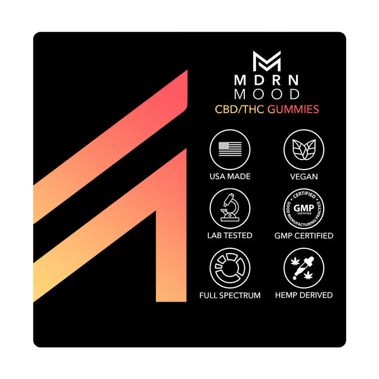 MDRN MOOD Cherry Pineapple Gummies - 25mg CBD / 5mg THC (6ct)