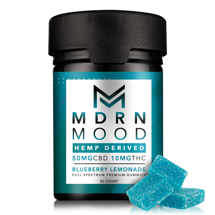 Blueberry Lemonade Gummies - 50mg CBD / 10mg THC

