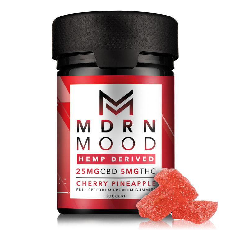 MDRN MOOD Cherry Pineapple Gummies - 25mg CBD / 5mg THC (20ct)