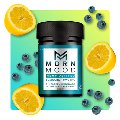 MDRN MOOD Blueberry Lemonade Gummies - 50mg CBD / 10mg THC (20ct)
