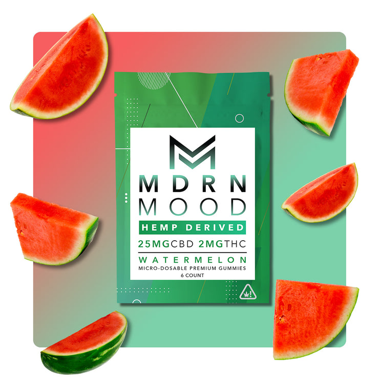 Watermelon - 25mg CBD / 2mg THC (6ct)