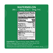 Watermelon - 25mg CBD / 2mg THC (20ct)